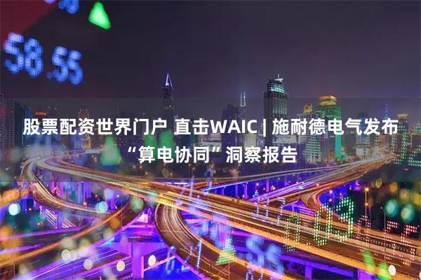股票配资世界门户 直击WAIC | 施耐德电气发布“算电协同”洞察报告
