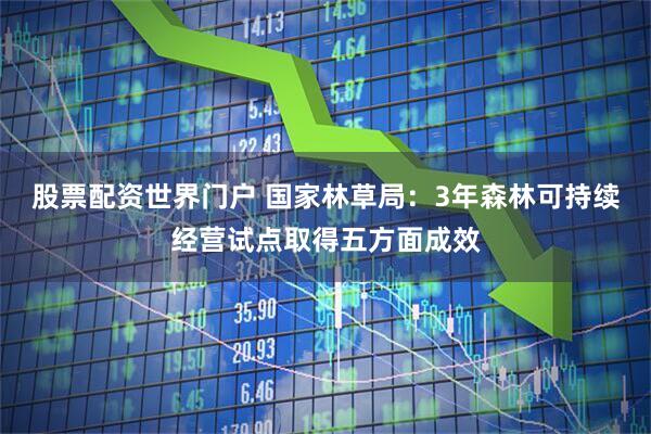 股票配资世界门户 国家林草局：3年森林可持续经营试点取得五方面成效
